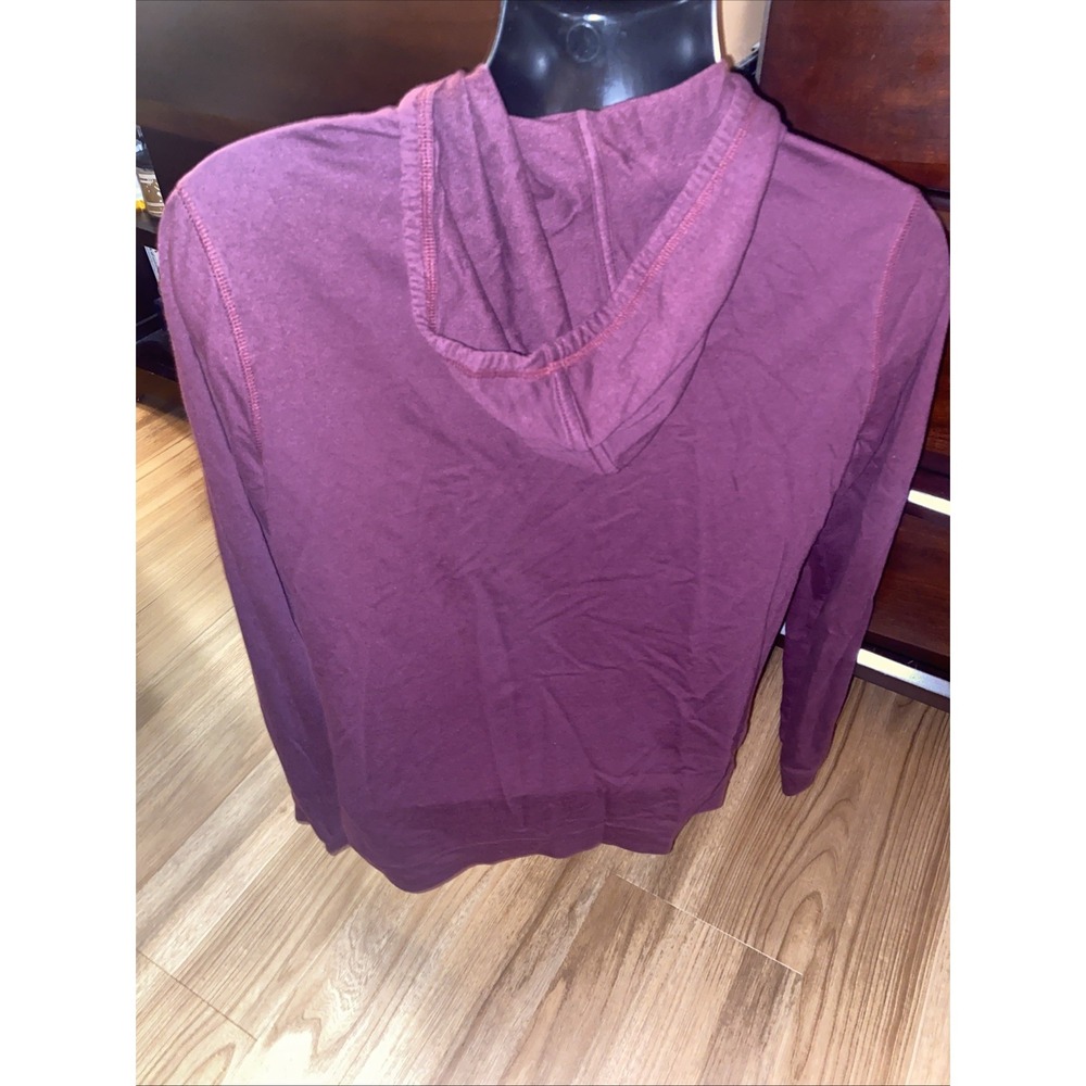 John Varvatos Full Zip Hoodie Men's Small Burgundy Lightweight Sweatshirt 102515 - Picture 4 of 7